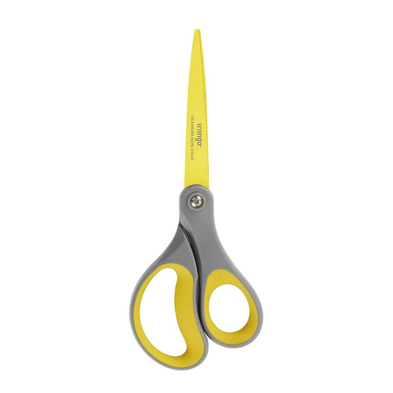 72 8" Office Scissors, Titanium Non-Stick Blades, Yellow Handles - 2 Pack