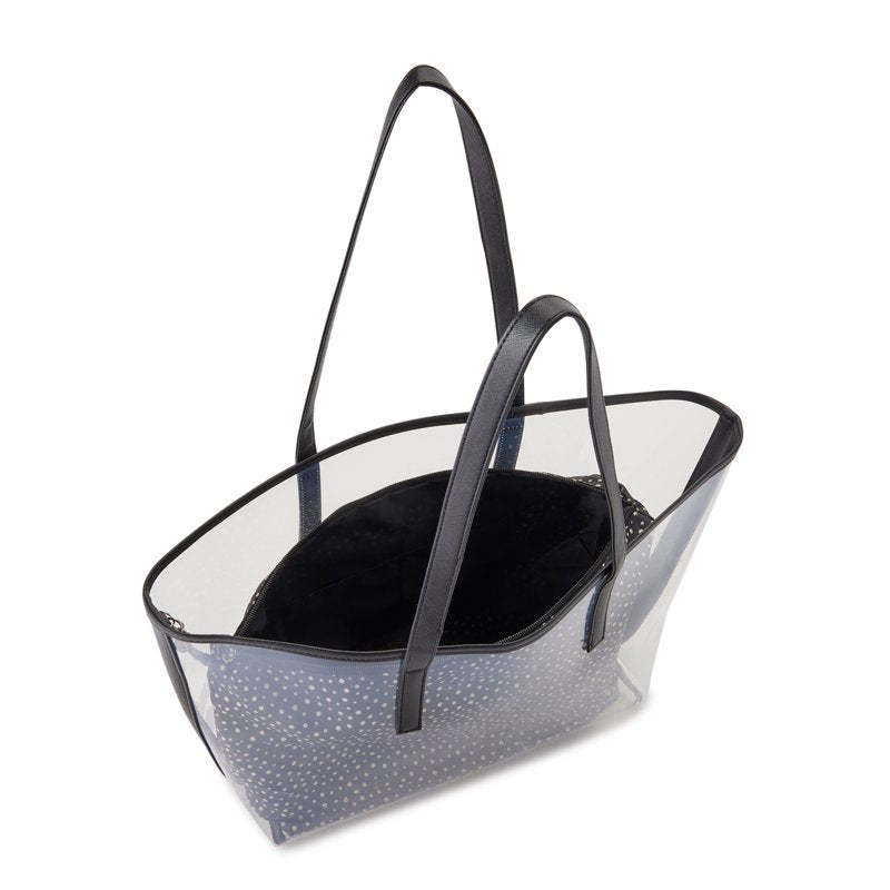 Clear Beach Tote Bag with Pouch - Water-Resistant, Large Capacity