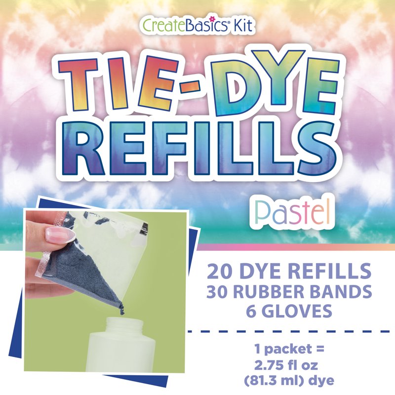 Pastel Tie-Dye Refill Pack - Eco-Friendly 20 Colors for DIY Tie-Dyeing