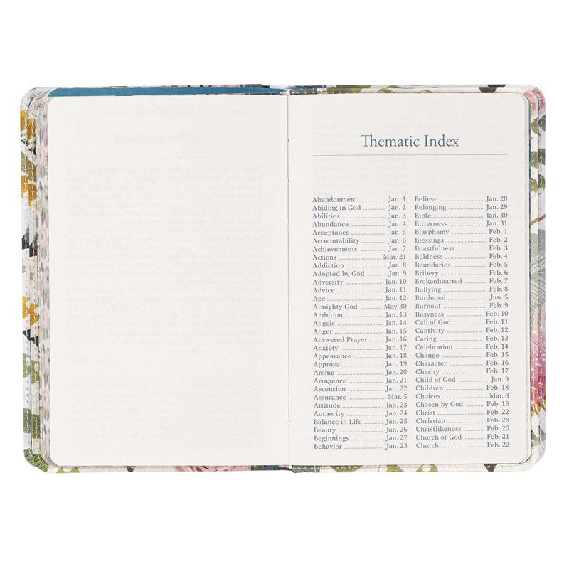 Pocket Bible Devotional for Women Floral Cover - Inspirational Christian Gift