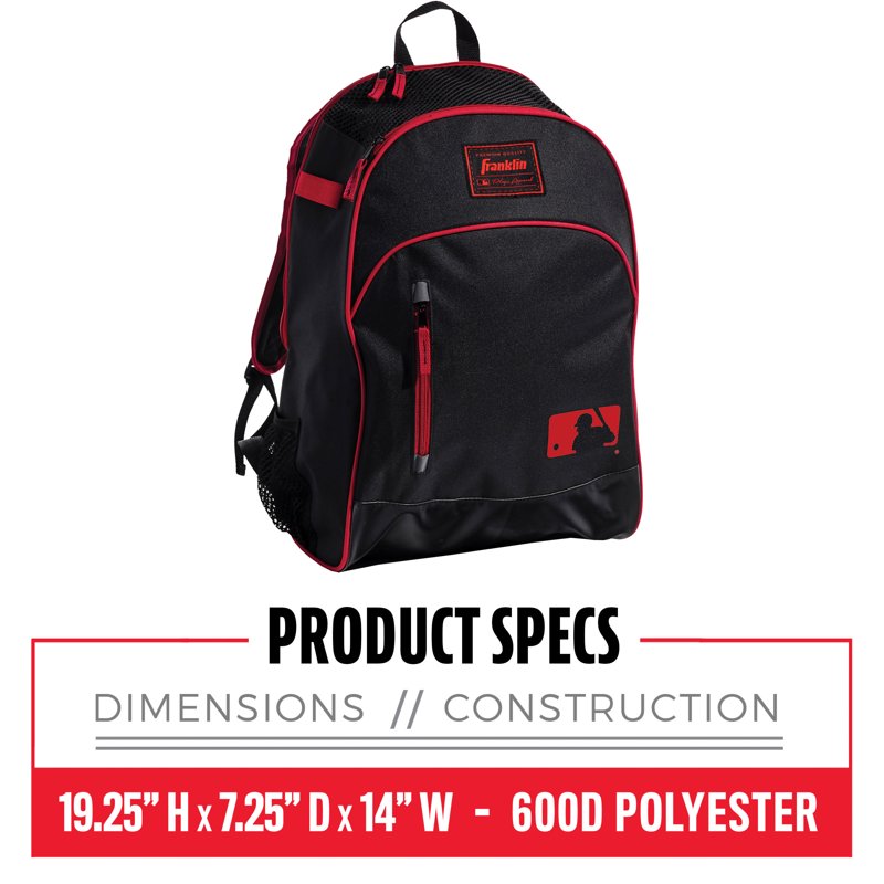 Youth Baseball Bat Pack Bag - Holds 2 Bats, Large Storage, Ventilated & Comfortable Straps