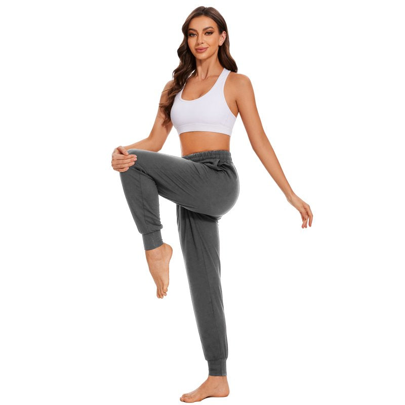 Women's Athletic Joggers with Pockets - High Waist Workout Pants for Running & Casual
