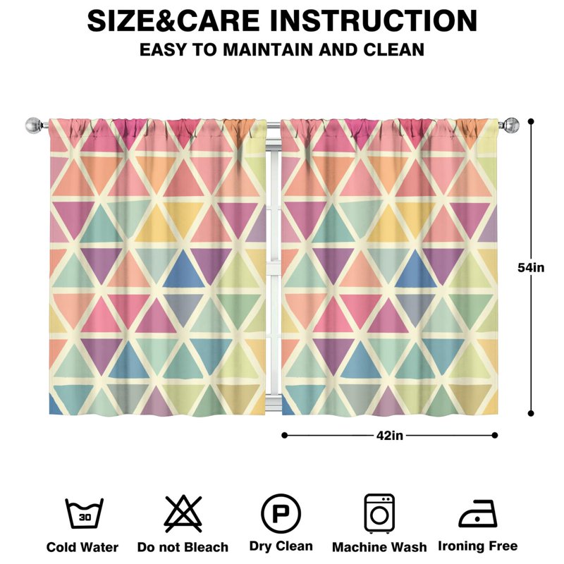 2 Pack Farmhouse Style Tier Kitchen Curtains 42x54 Inch Semi-Sheer Rod Pocket