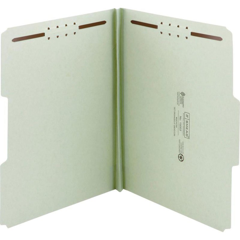 Recycled Pressboard File Folders with Fasteners - Heavy Duty, Expandable