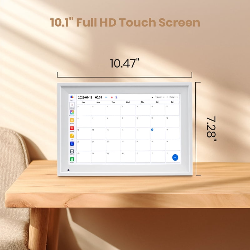 10.1 Inch Touchscreen Digital Calendar with Google Outlook iCloud Sync Family Task Rewards
