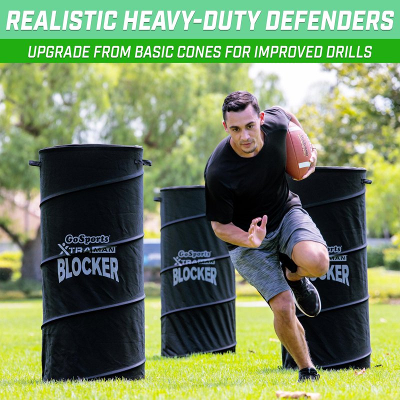 Multi-Sport Blocking Dummies Set - 3 Pack 46in Pro Defenders for Training