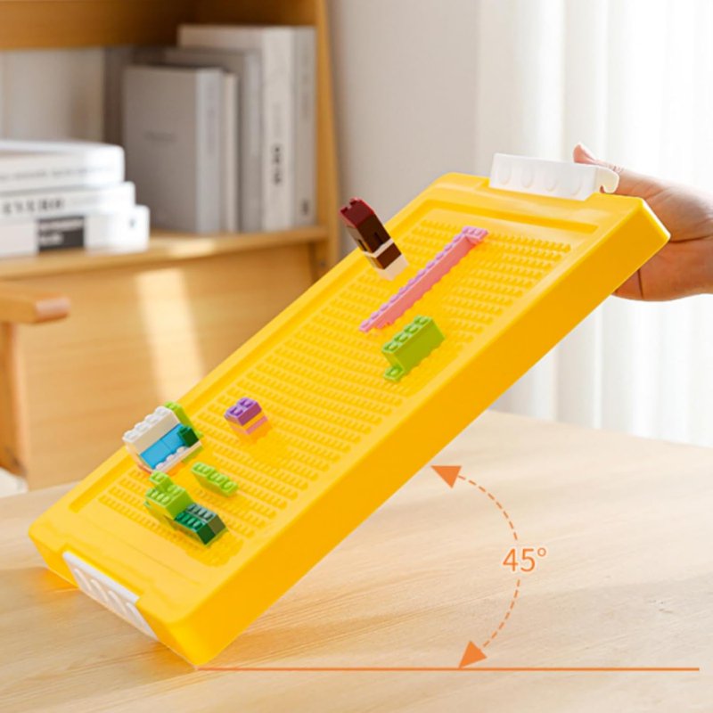 Stackable Craft Organizer Bin with 30 Compartments & Building Baseplate