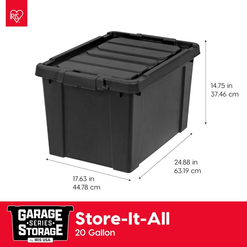Heavy Duty Plastic Storage Bins with Lids - Secure Latching Totes for Garage, Kitchen, and Home Organization