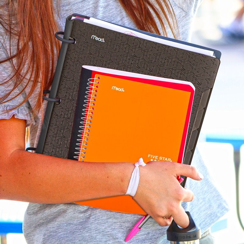 5-Subject Spiral Notebook 6x9 Inches, College Ruled, 12 Pack - Durable, Water-Resistant Cover