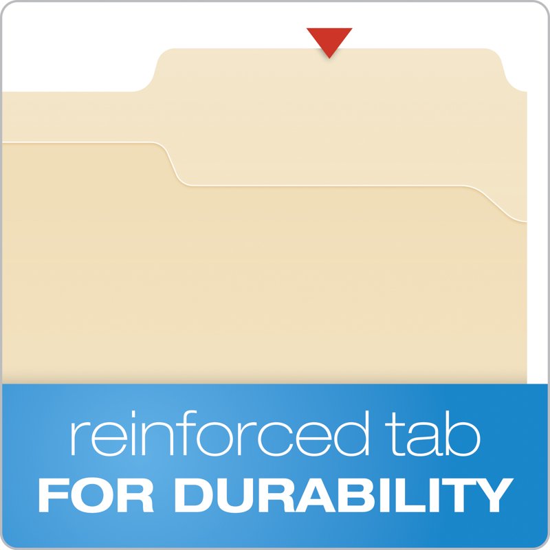 Manila Fastener Folders Letter Size with 1 Fastener 1/3 Cut 50 Pack