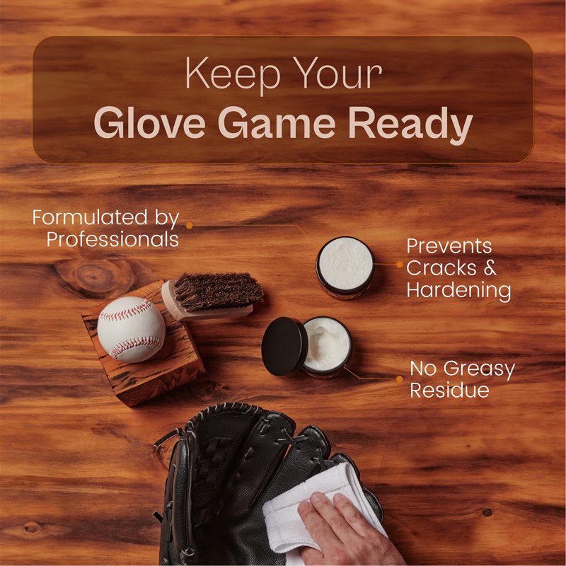 Baseball Glove Conditioner Cream - Softens, Preserves & Protects Leather Gloves