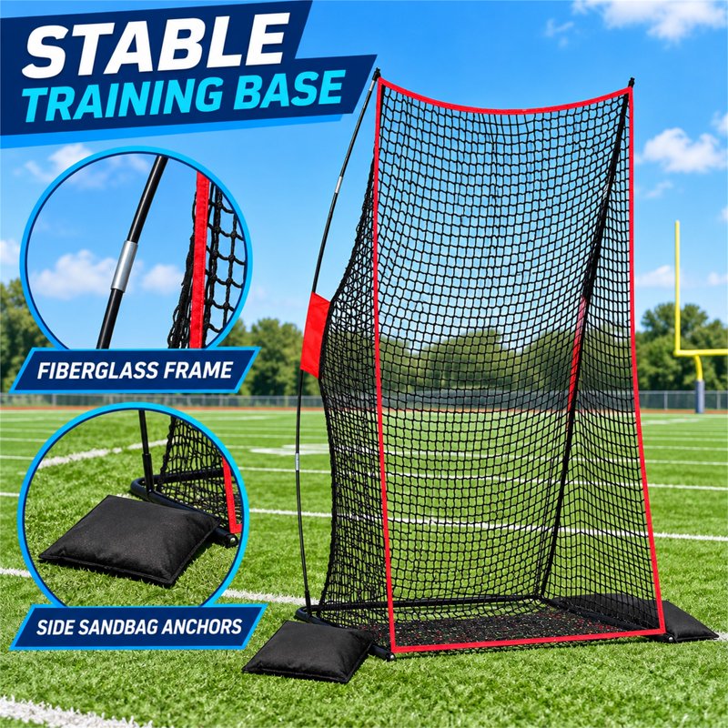 Football Kicking Net 4x7 ft Practice Training Equipment with Stable Frame