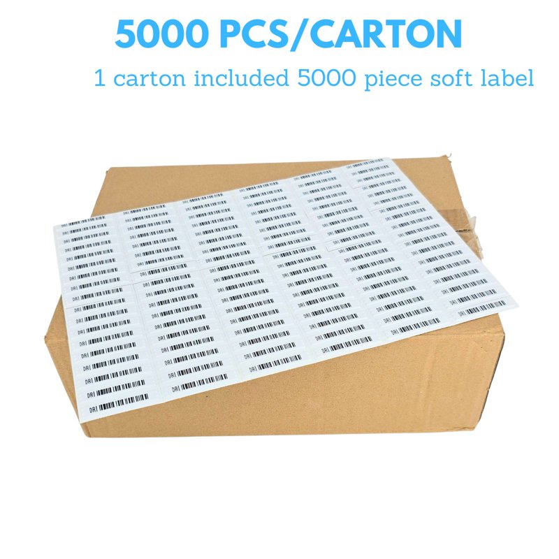 58kHz Retail Anti-Theft Security Labels 5000 Pack - Barcode-Style Adhesive Tags