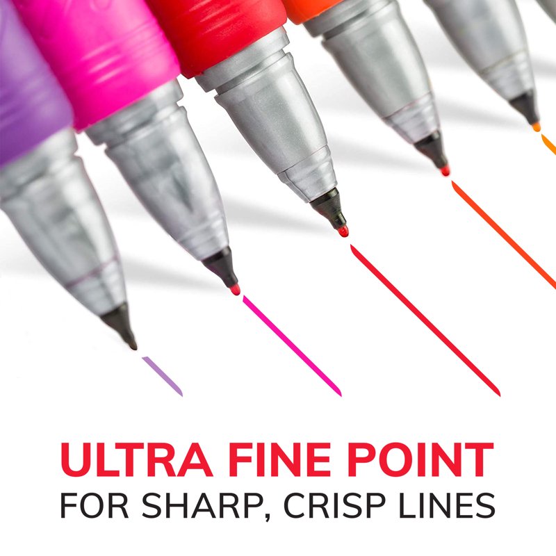 Permanent Marker Set - Ultra Fine Point, 36 Colors for Creative & Office Use