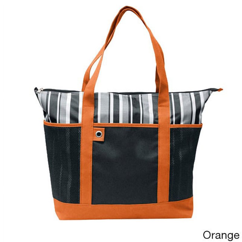 Unisex Striped Tote Bag for Shopping & Travel - Spacious & Trendy