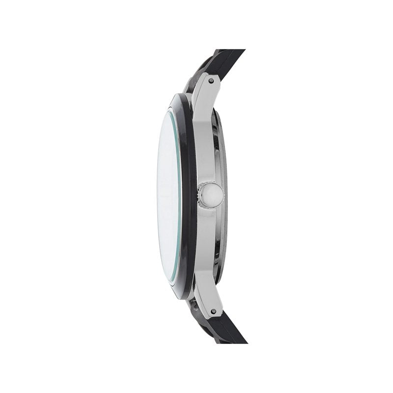 Women's Silicone Strap Wristwatch with Silver Case and Easy Read Dial