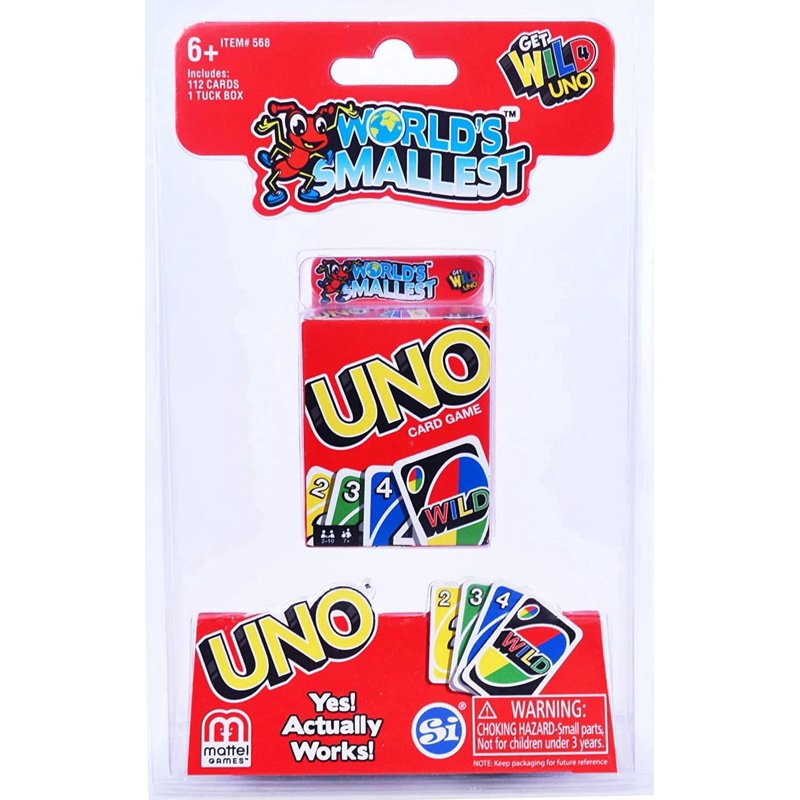 Uno World’s Smallest Card Game – Miniature, Fully Playable (Variation: Uno)