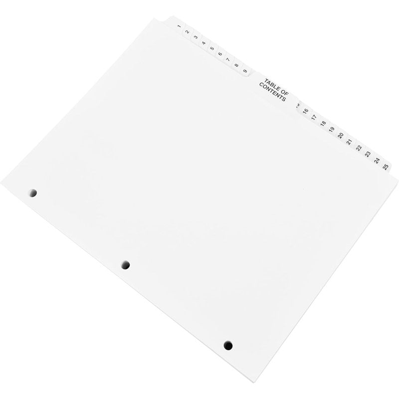 Numbered Document Dividers 1-100 with Laminated Tabs for Filing