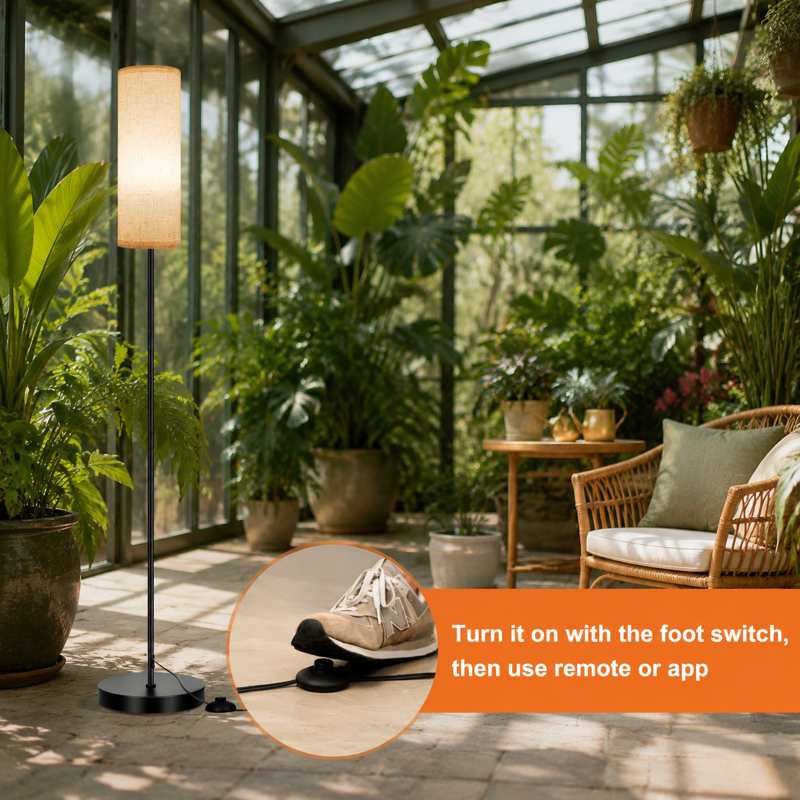 2-Pack Adjustable Color Temperature Floor Lamps - Dimmable Standing Lamps for Living Room & Bedroom