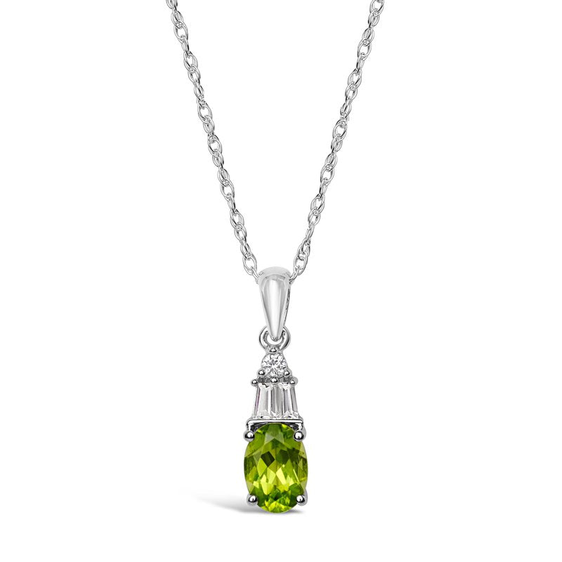 Sterling Silver Birthstone Pendant with 18-Inch Chain - Customizable Gift