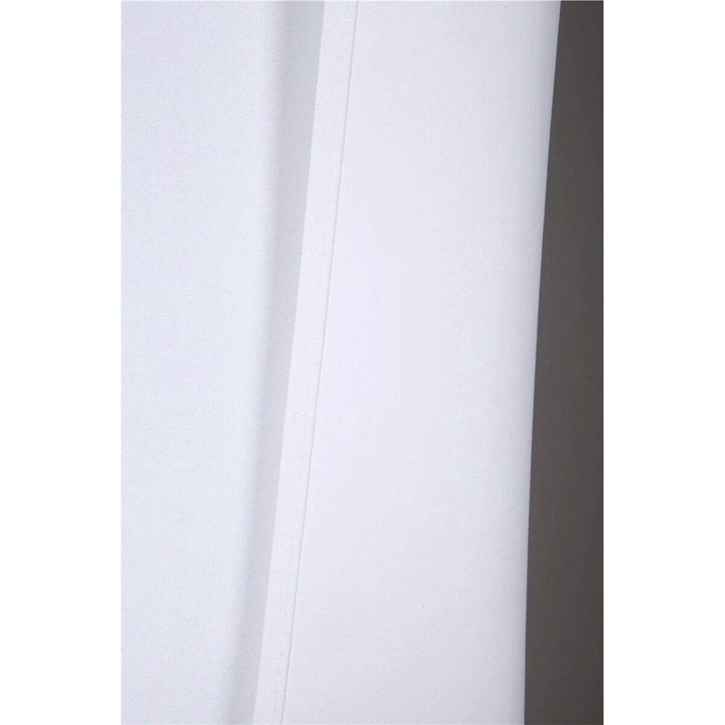 2-Pack Window Curtain Panels - White Solid Matte Lined 37x95 Inches