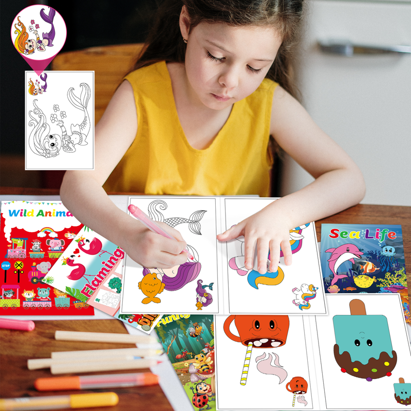 Mini Coloring Books Set for Kids Ages 2-4 - 15 Pack, Party Favors & Activity Books