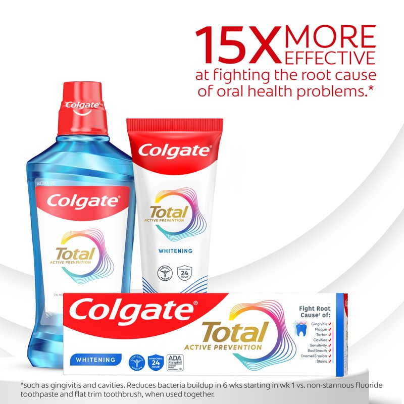 Anticavity Whitening Toothpaste Pack with Fluoride - Mint Flavor, 2 Pack