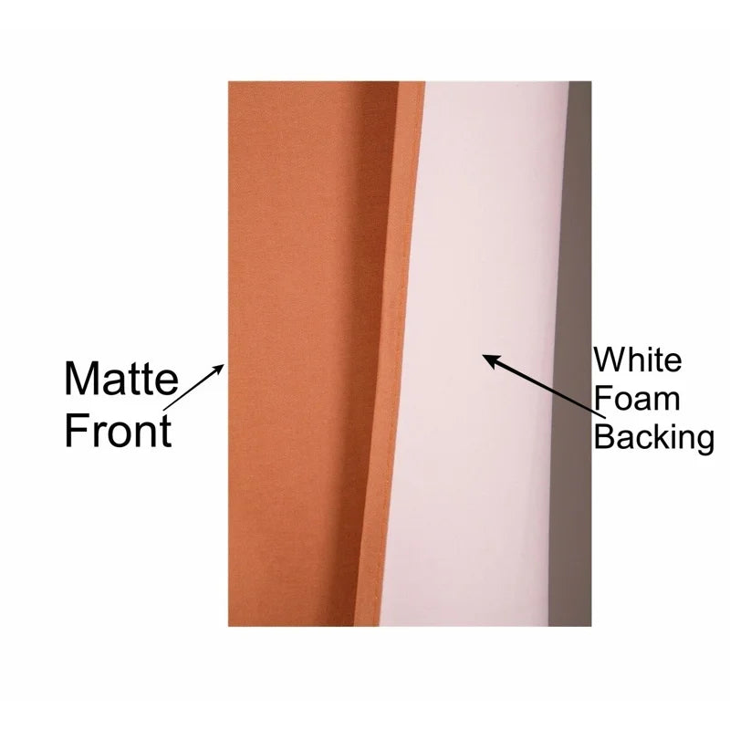 Solid Microfiber Window Curtain Panel with Lined Backing - 35" x 84"