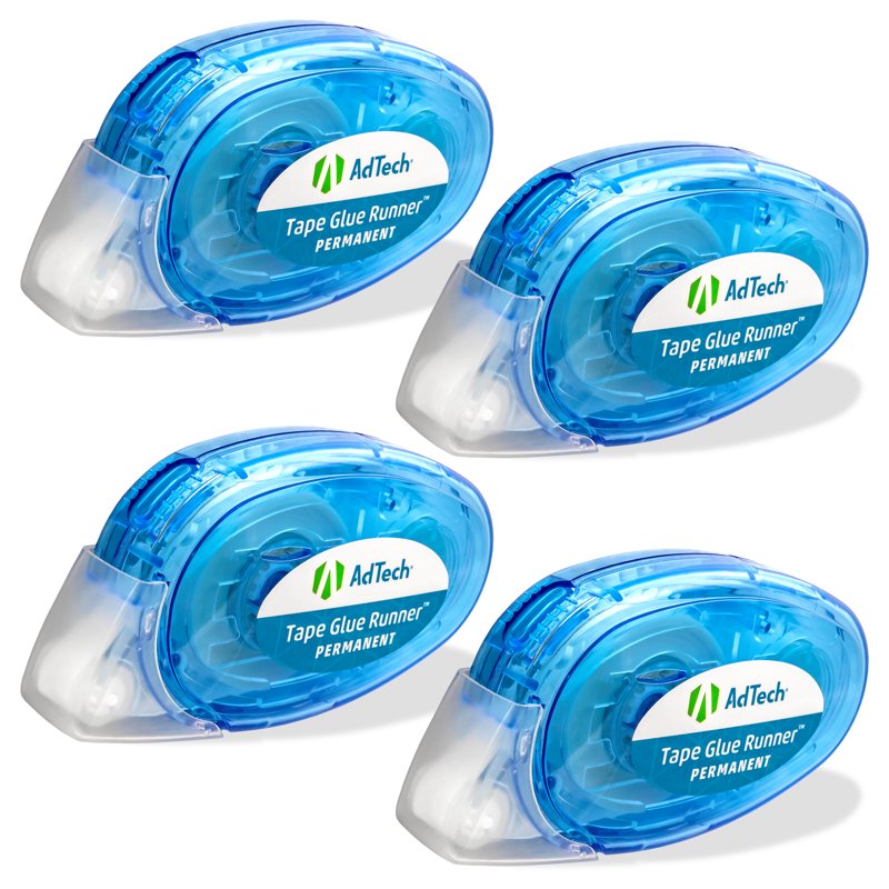 Double Sided Crafting Tape 4 Pack - Permanent Adhesive for Scrapbooking & DIY