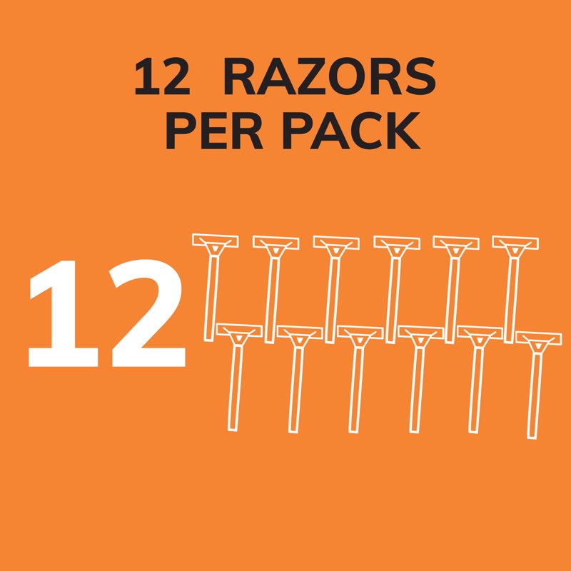 Men's Disposable Razor Pack - Sensitive Skin, Single Blade, 12 Count