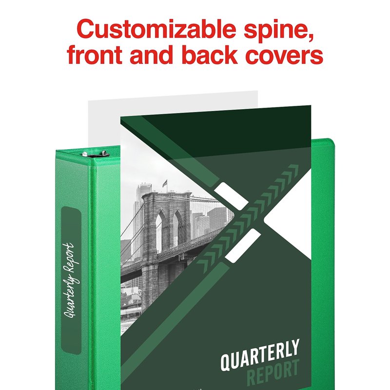 2-Inch 3-Ring View Binder with D-Rings for Office & Organization