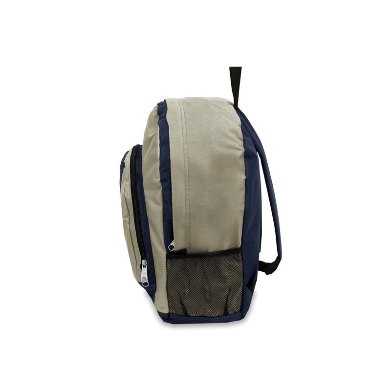 Unisex School Backpack with Front & Side Pockets, 17x5x11 Inches