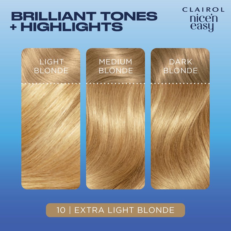 Permanent Hair Color Cream - Natural-Looking Blonde & Brown Shades, 1 Application