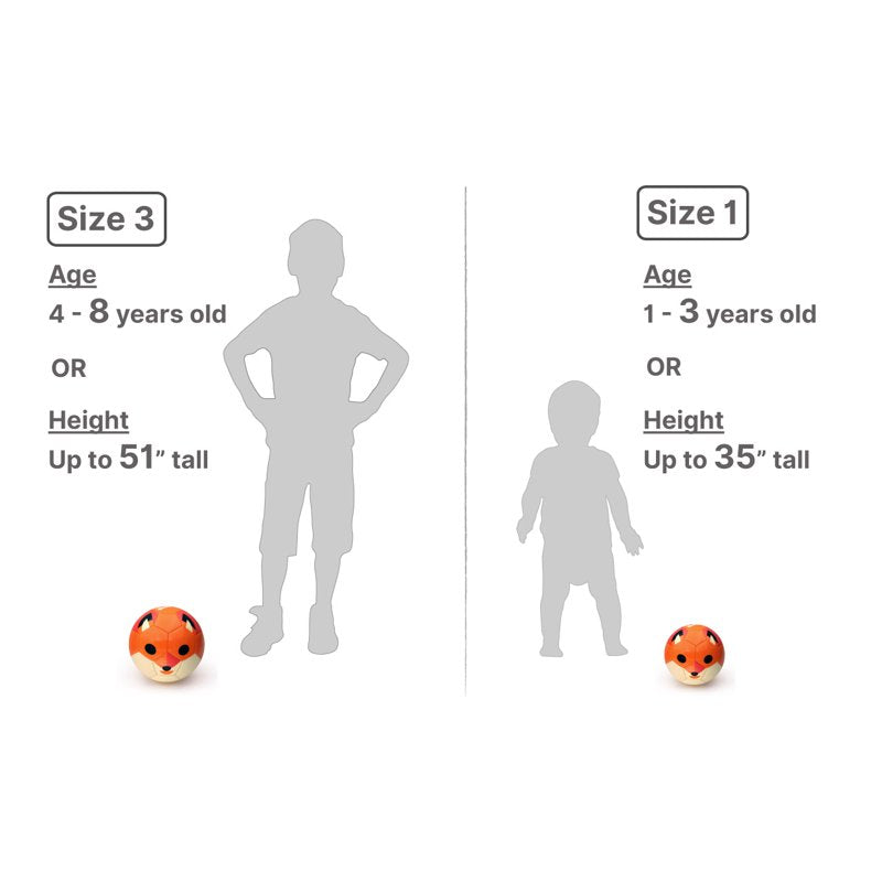 Daball Kid Size 1 Soccer Ball with Pump - Fox Variation