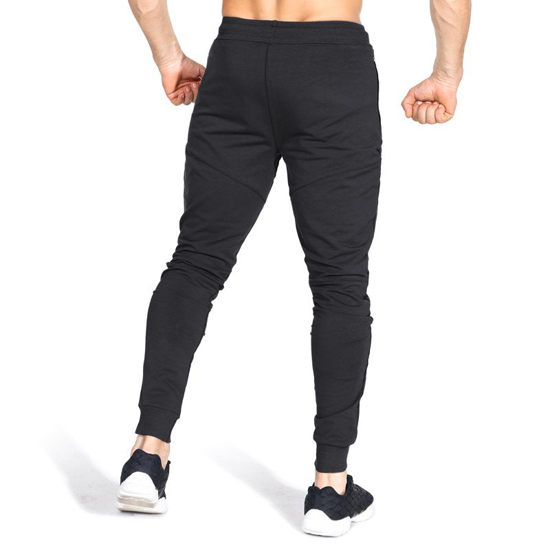 Men's Slim Tapered Workout Joggers with Breathable Fabric & Zipper Pockets
