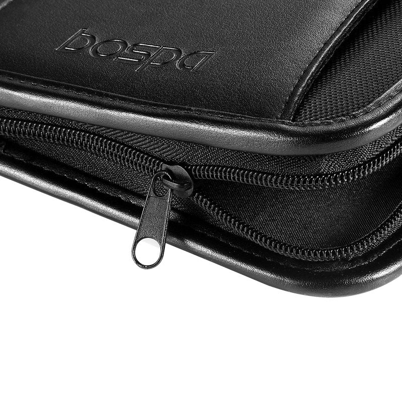 Leather Padfolio Portfolio Folder with Zippered Closure - 7x9.5 Inches