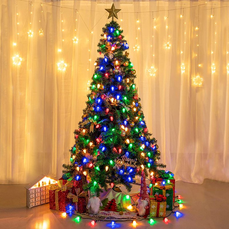 Indoor & Outdoor Waterproof LED Christmas String Lights - 81 ft Extension Corded Decor