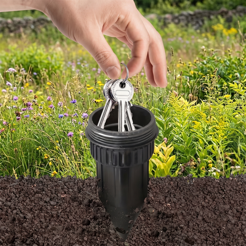 Outdoor Garden Sprinkler Head Safe - Waterproof Hidden Storage Box for Keys Cash Jewelry