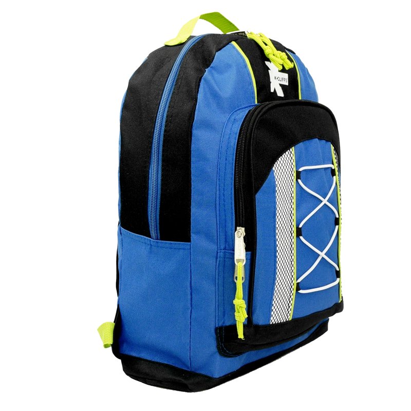 Lightweight Unisex School Backpack with Bungee Cord System - 15.5 Inch Polyester