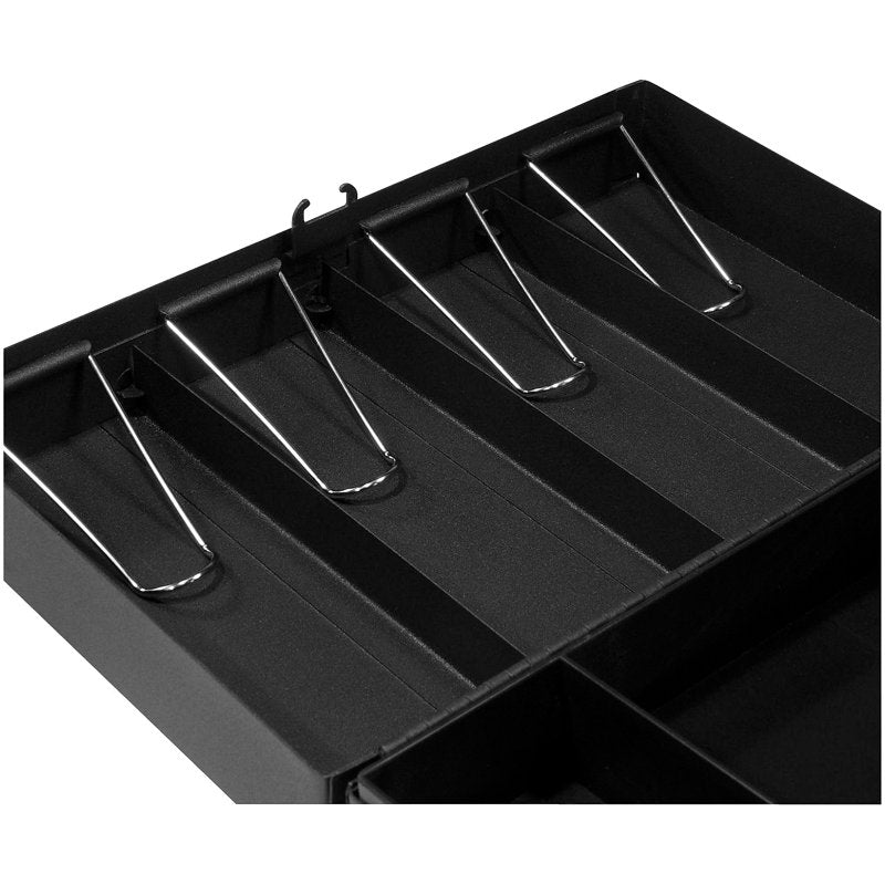 Cash Box with 6 Compartment Tray and Money Clip - Secure, Durable, Portable Storage