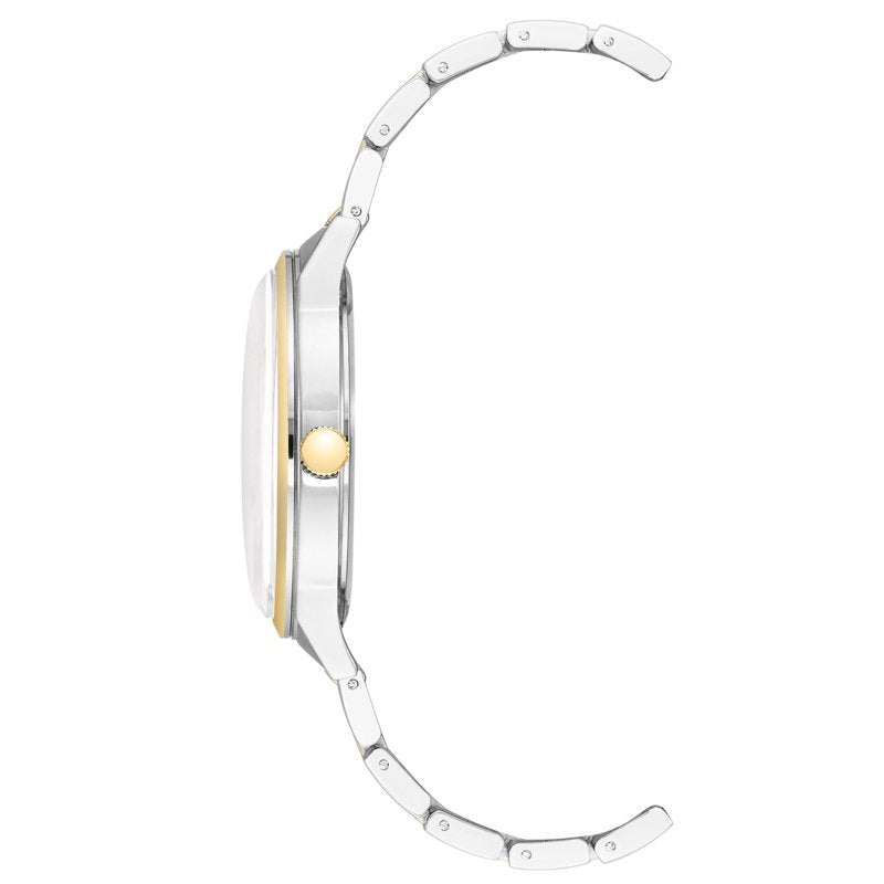 Men's Casual Green Metal Watch with Sunray Dial and Gold-Tone Bezel