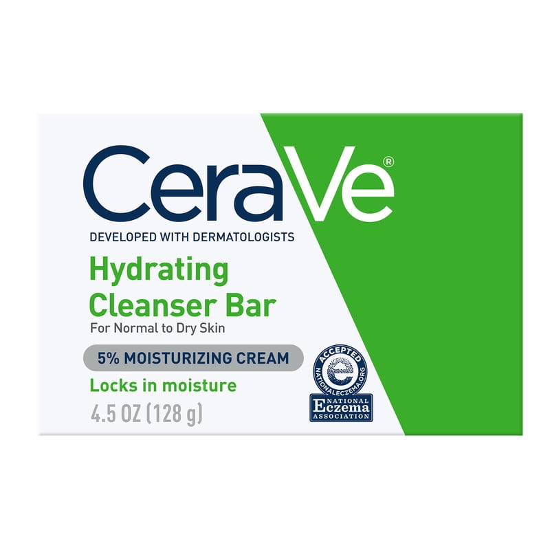 Hydrating Cleansing Bar for Face & Body - 2 Pack, Moisturizing & Gentle