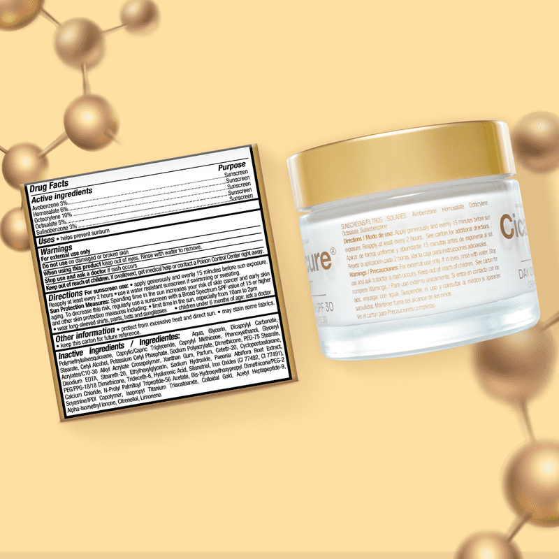 Day Face Moisturizer with SPF 30 - Hydrating Anti-Aging Cream, 3 Pack, 1.7 oz