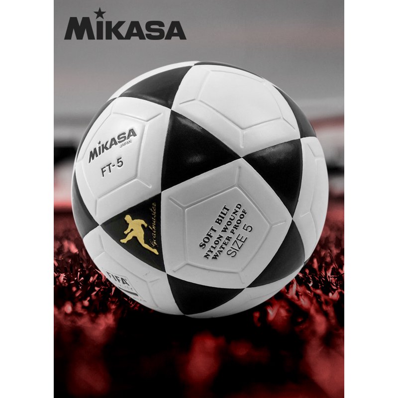 Mikasa FT5 Official Footvolley/Size 5 Soccer Ball – White & Black