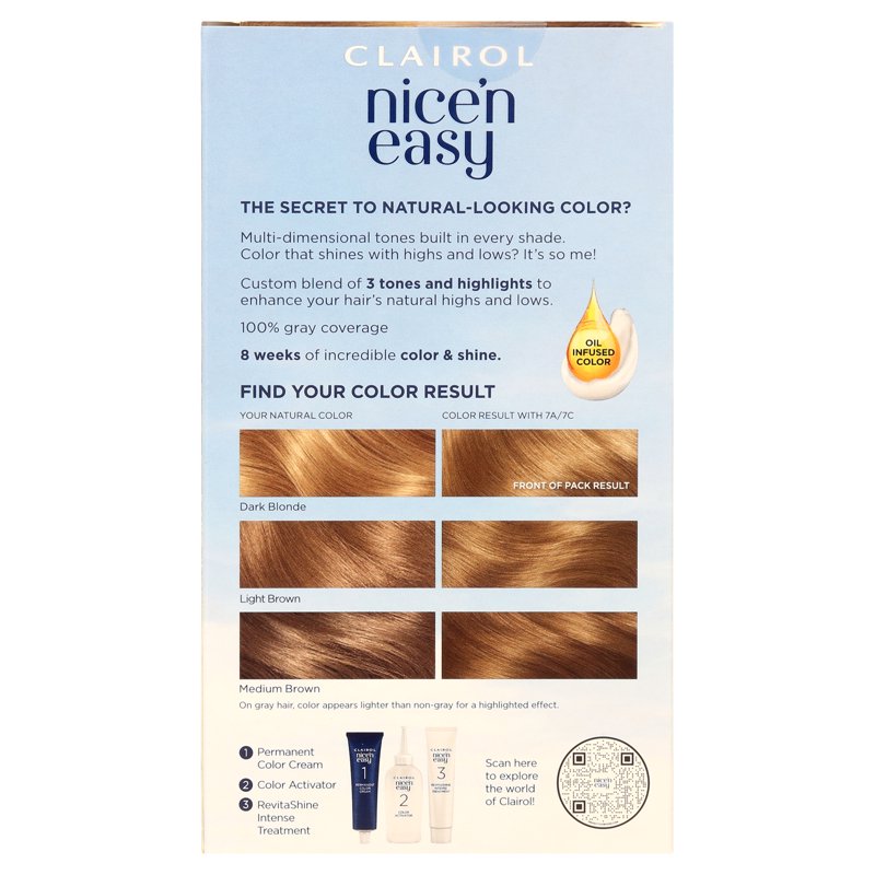 Permanent Hair Color Cream - Multiple Shades, 8 Week Coverage, Salon-Quality