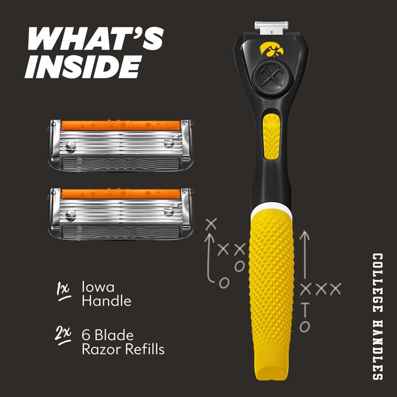 College Shaving Set with Limited-Edition Handle - 6-Blade Razors & Refills