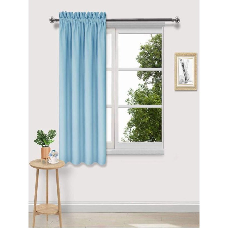Blackout Curtains Rod Pocket Room Darkening Window Drape - 37.8 x 44.9 Inch