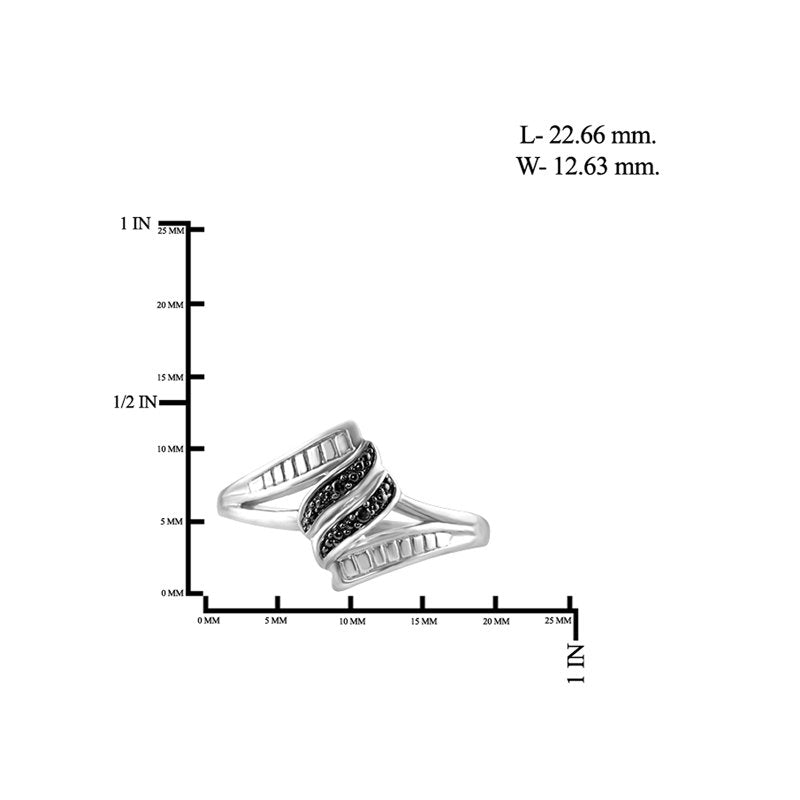 Sterling Silver Black Diamond Ring for Women 1 Carat - Elegant Jewelry Gift
