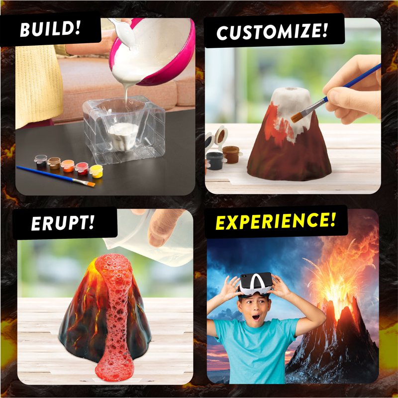 Kids VR Science Kit with Volcano Eruption and Virtual Reality Exploration