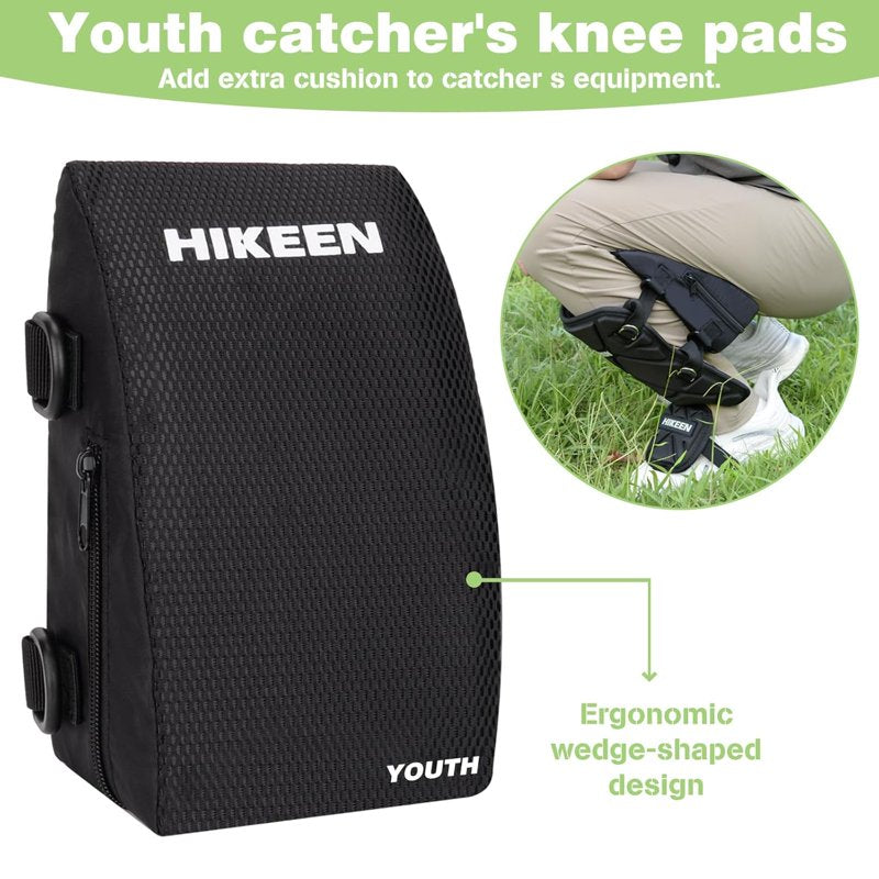 Youth Catcher Knee Support Pads with Removable Wedge for Baseball Softball - Small & Large